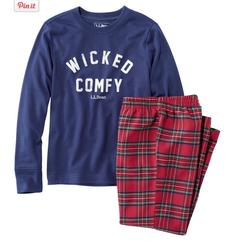 L.L. Bean Women's So Comfy Pajama Set - Blue and Red Plaid